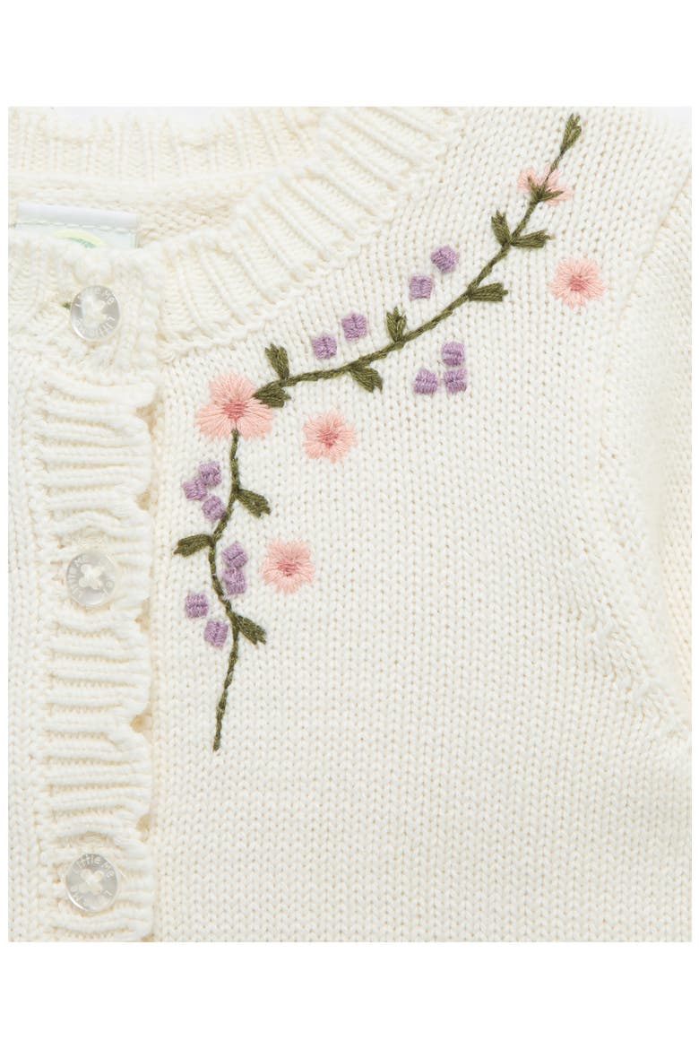 Floral Vine Cardigan & Pants Set, Alternate, color, IVORY/PINK