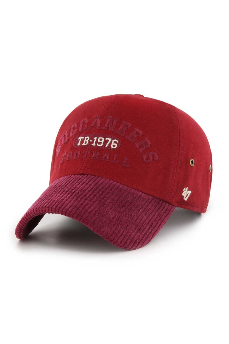 Men's '47 Red Tampa Bay Buccaneers Ridgeway Clean Up Adjustable Hat, Main, color, Red