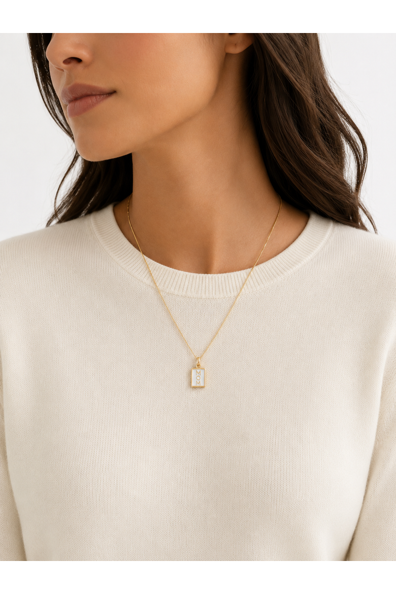 Call me "Mom" Necklace, Alternate, color, Gold