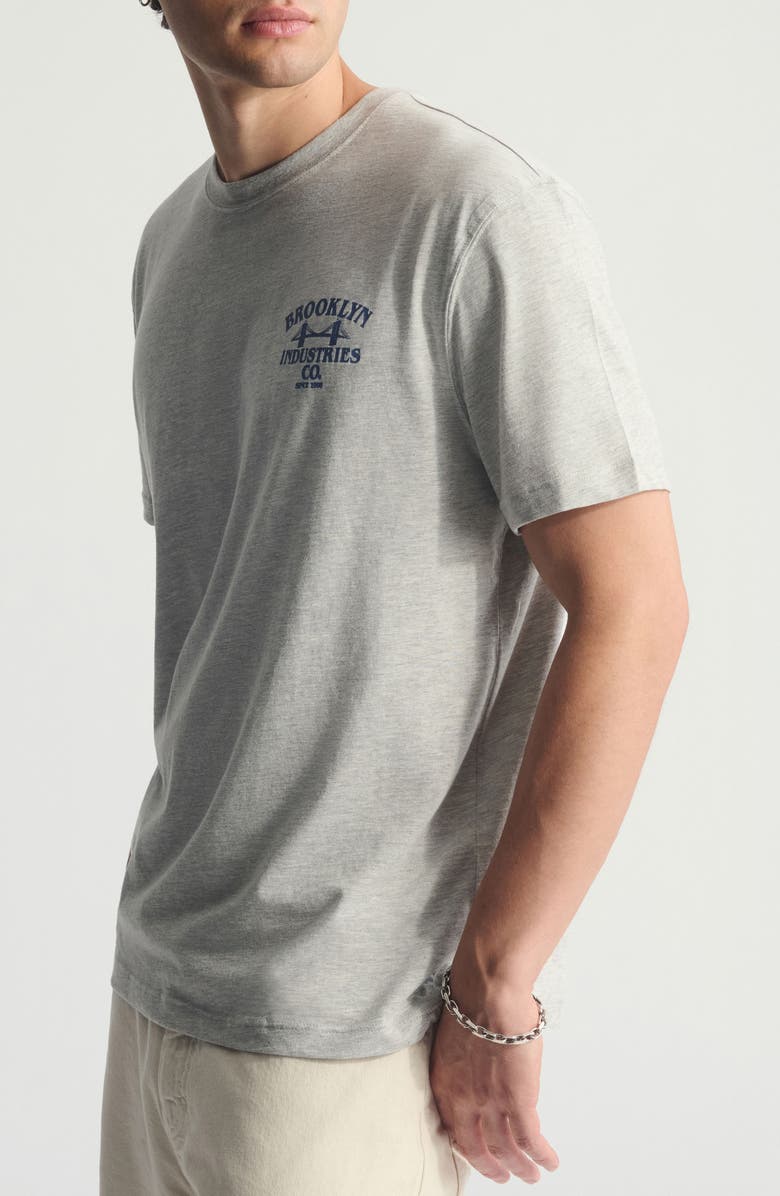 Brooklyn Industries Relaxed Vintage Graphic T-Shirt, Alternate, color, Light Grey Melange