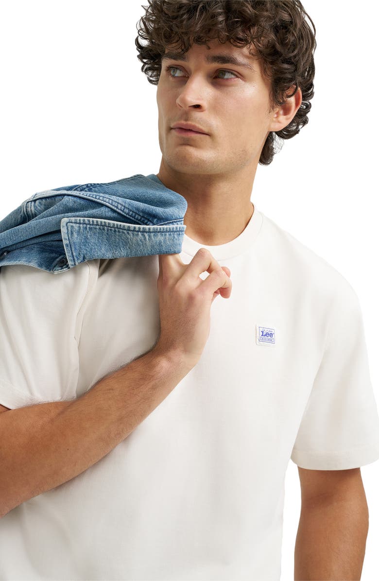 Lee Logo Patch T-Shirt, Alternate, color, Ecru