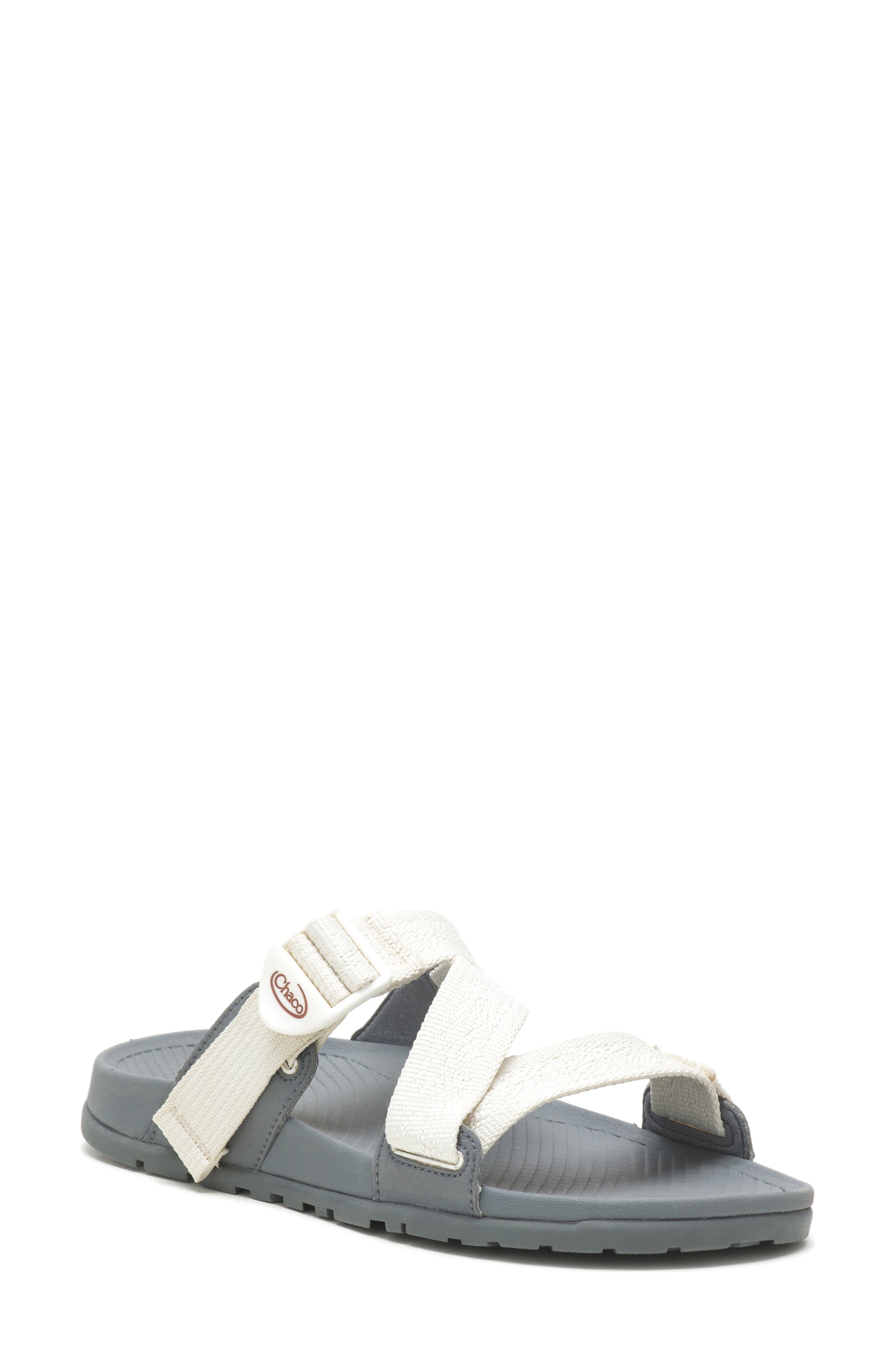 Lowdown Slide Sandal, Main, color, NATURAL FABRIC
