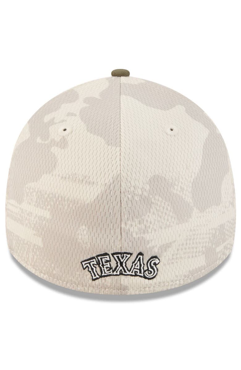 New Era Men's New Era Light Beige/Olive Texas Rangers 2025 Armed Forces Day 39THIRTY Flex Hat, Alternate, color, Light Beige