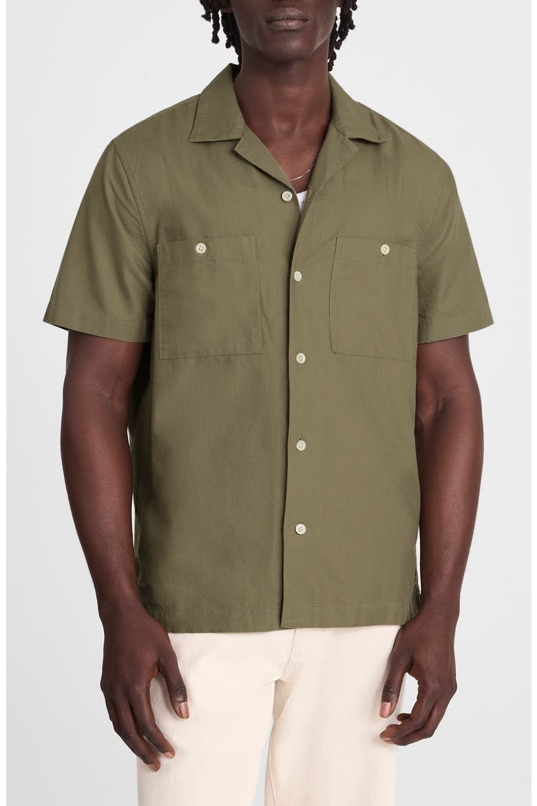 Twill Camp Shirt, Main, color, PRESSED SAGE