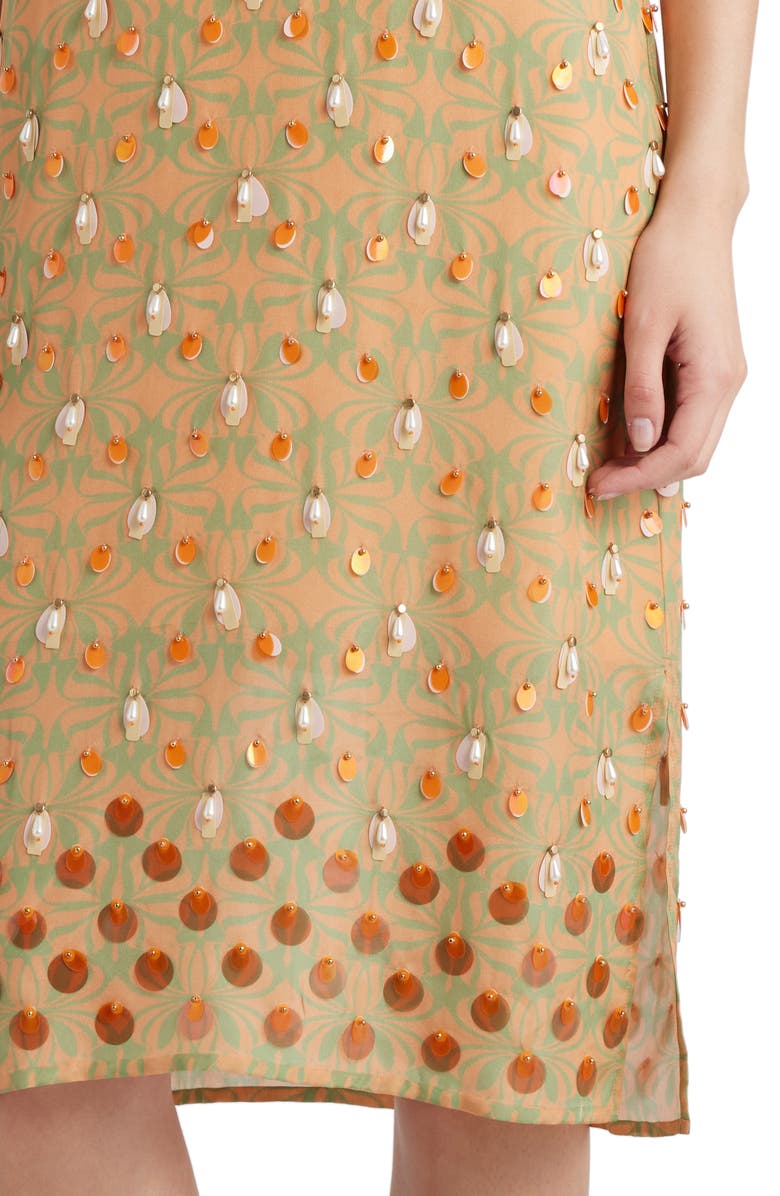 Dries Van Noten Embellished Silk Slipdress, Alternate, color, 