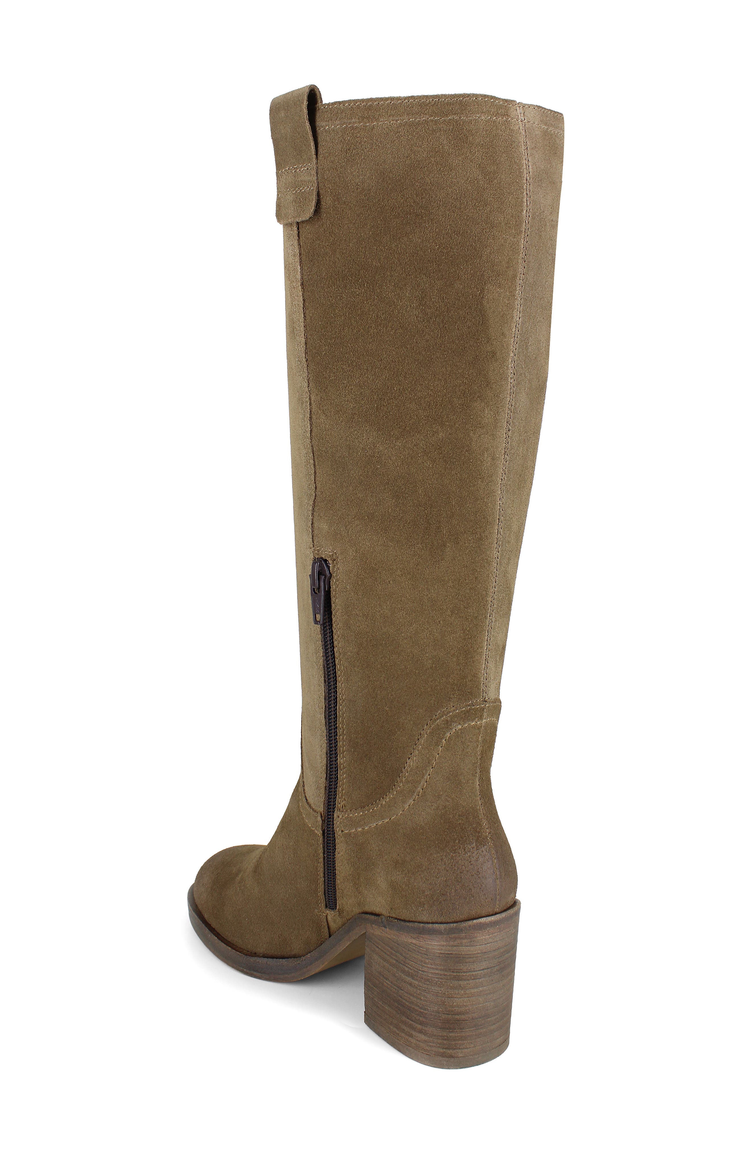 Casper Knee High Block Heel Boot, Alternate, color, TOBACCO SUEDE