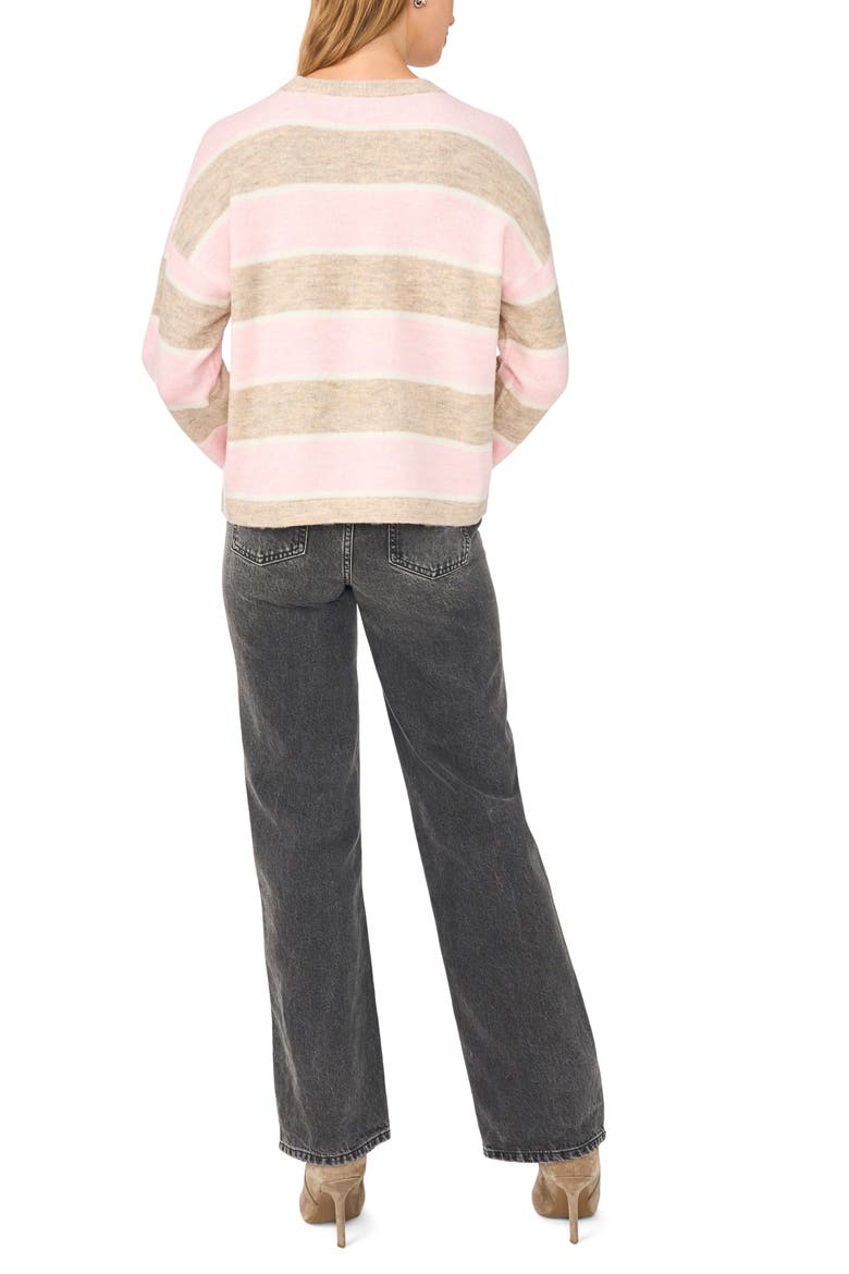 Striped Crewneck Sweater, Alternate, color, MALTED