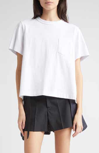 Sacai Mixed Media Poplin & Jersey Midi Dress | Nordstrom Sacai Mixed Media Poplin & Jersey Midi Dress | Nordstrom