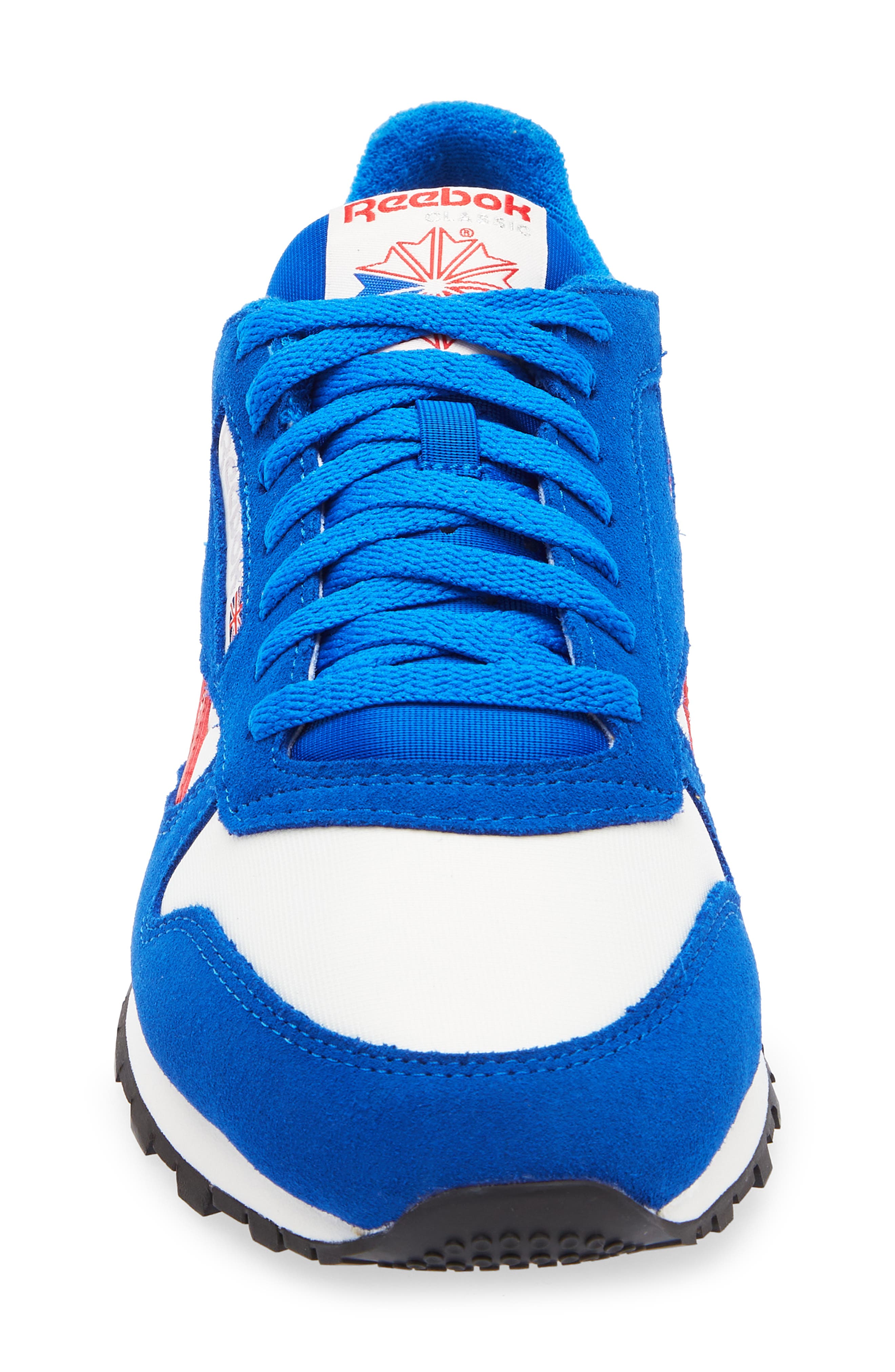 Reebok Classic Leather Sneaker, Alternate, color, Chalk/ Optimum Blue/Vector Red