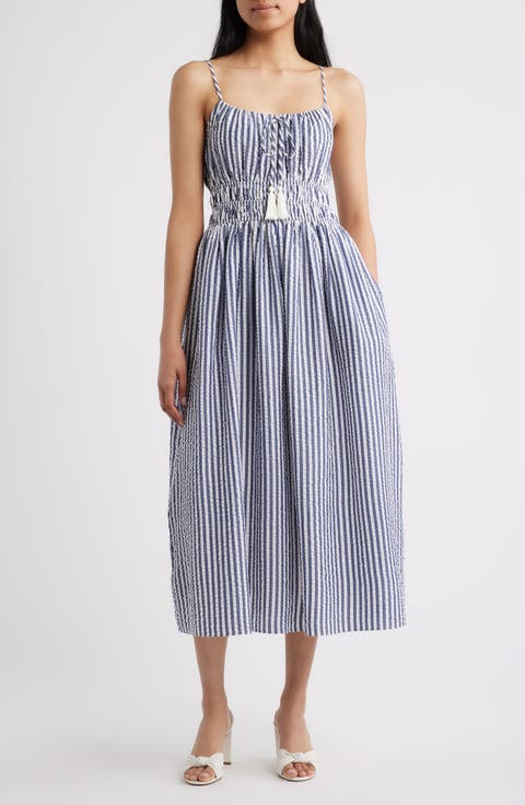 Stripe Seersucker Dress