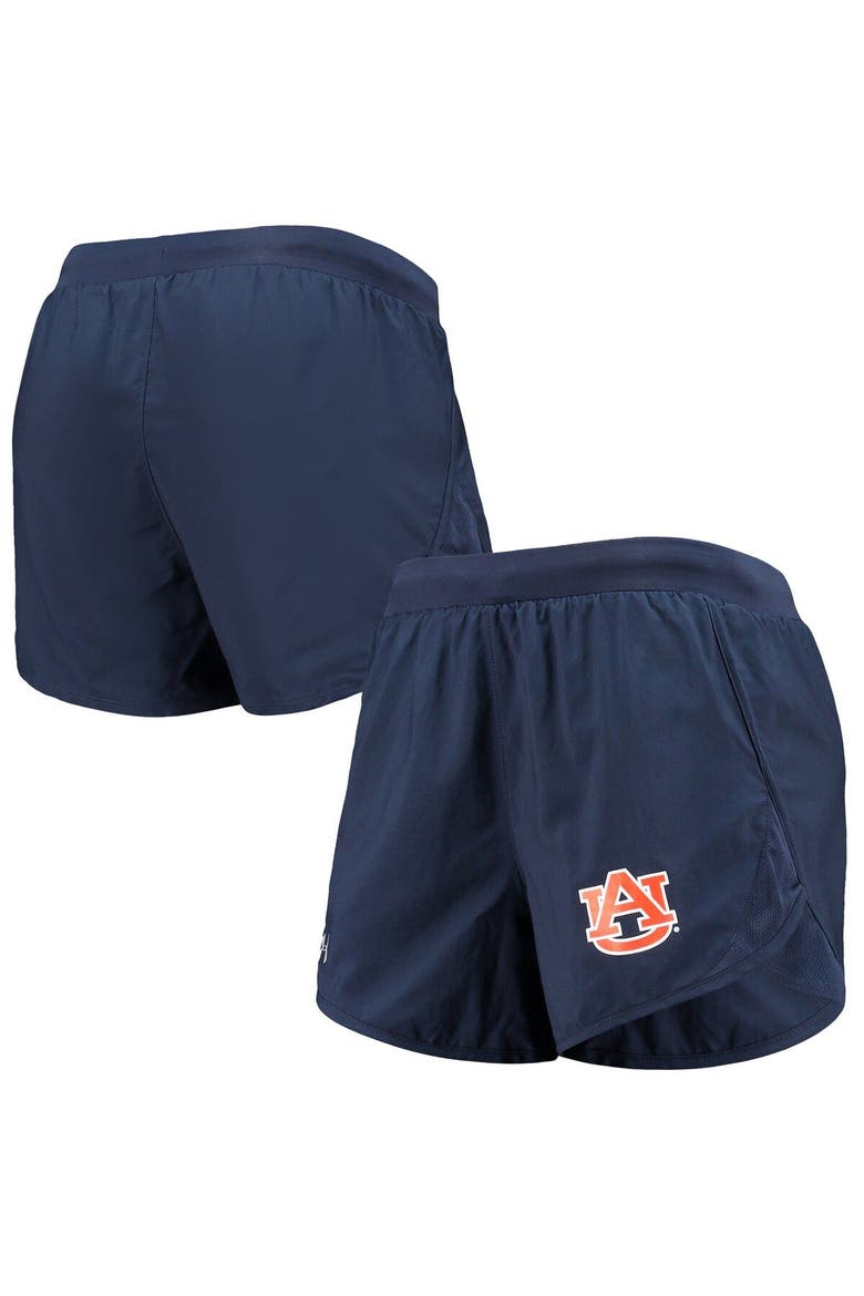 Women's Under Armour Navy Auburn Tigers Fly By Run 2.0 Performance Shorts, Main, color, Navy
