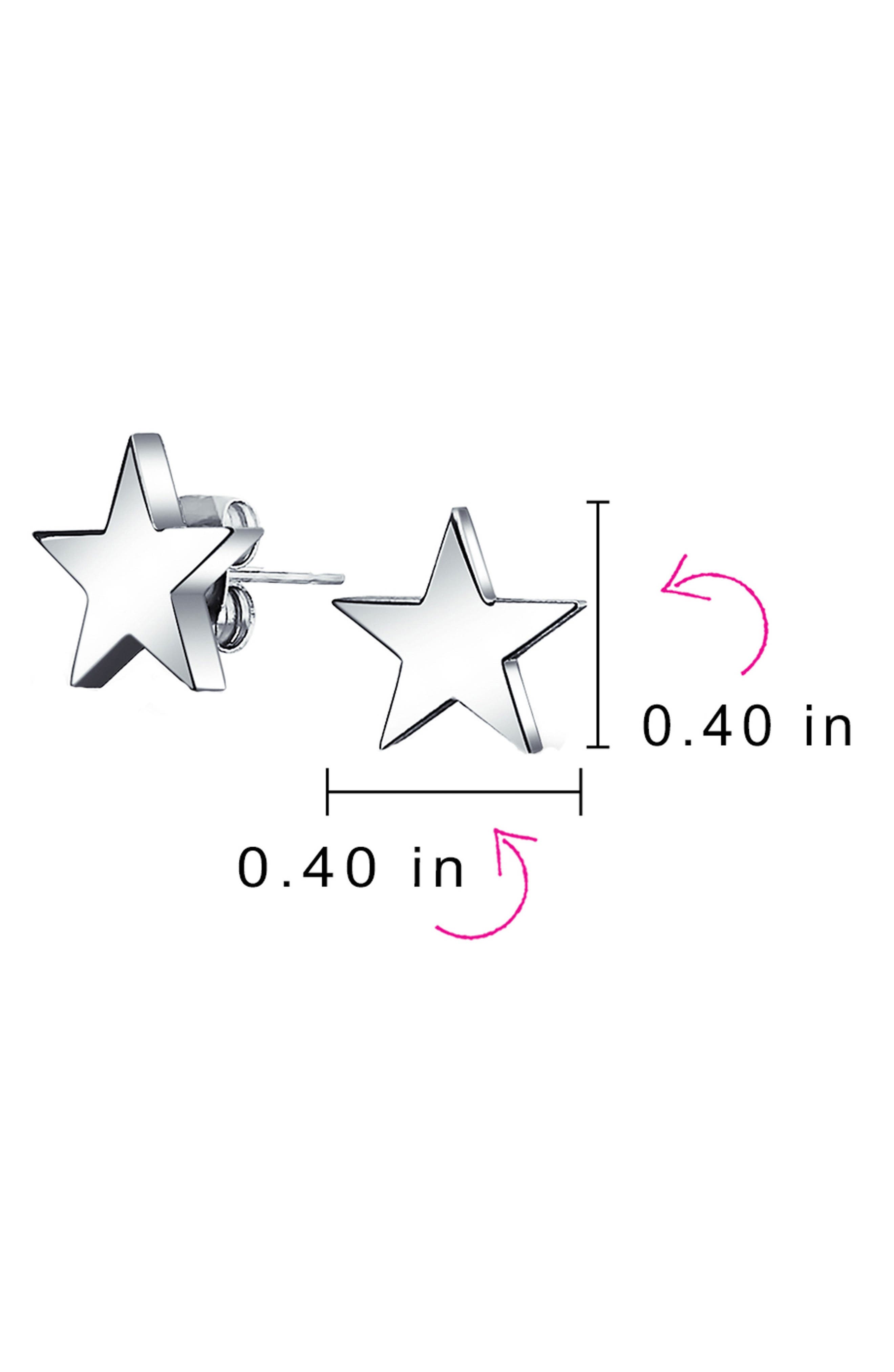 BLING JEWELRY Stainless Steel Star Stud Earrings (Women) | Nordstromrack