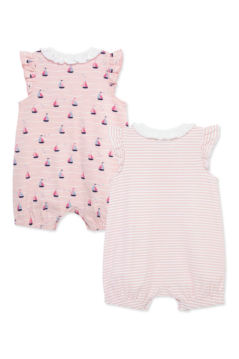 Assorted 2-Pack Rompers, Alternate, color, PINK BOATS