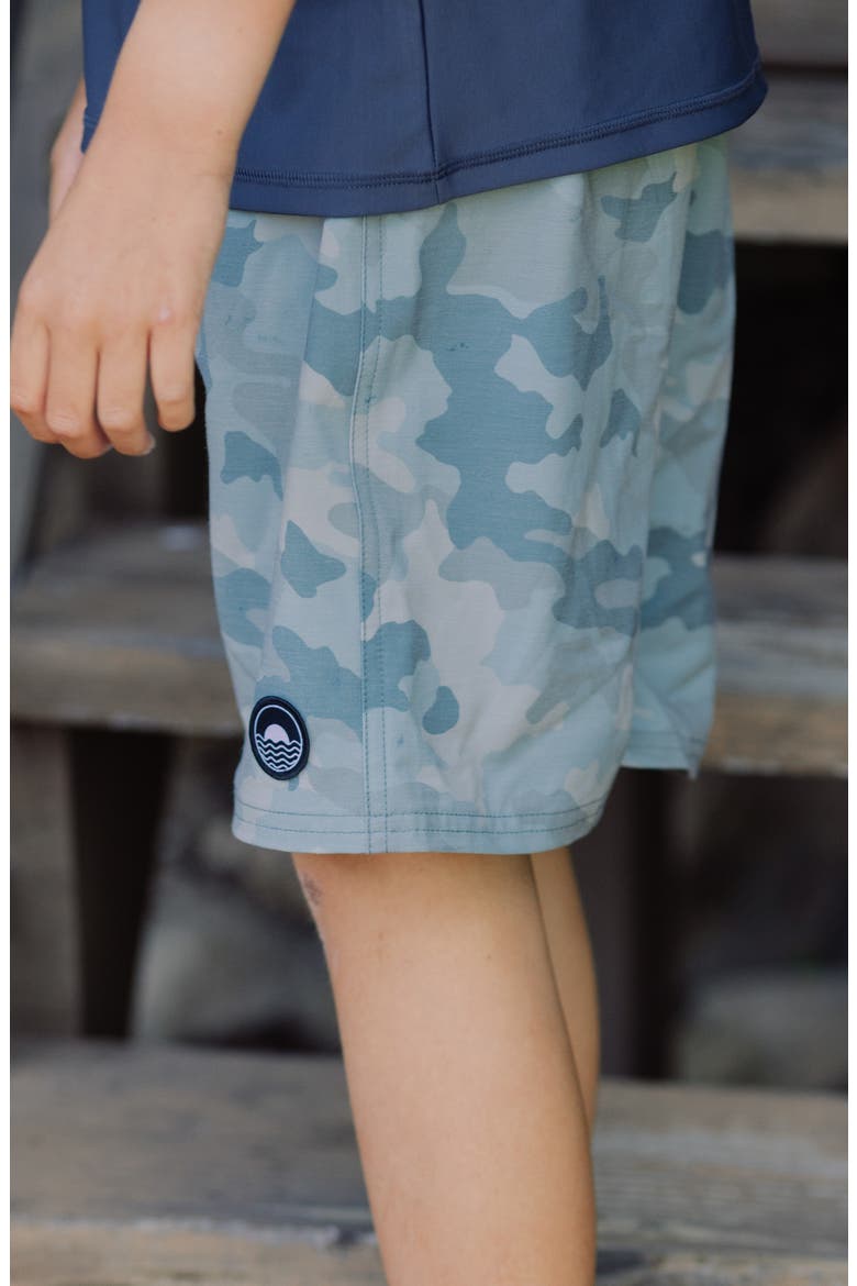 Kids' Camo Long Board Shorts, Alternate, color, CAMO