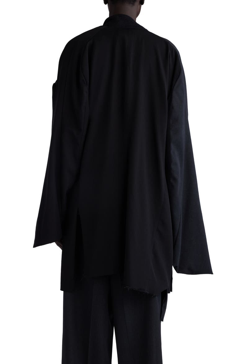 Double Sleeve Oversize Virgin Wool Blazer, Alternate, color, ANTHRACITE