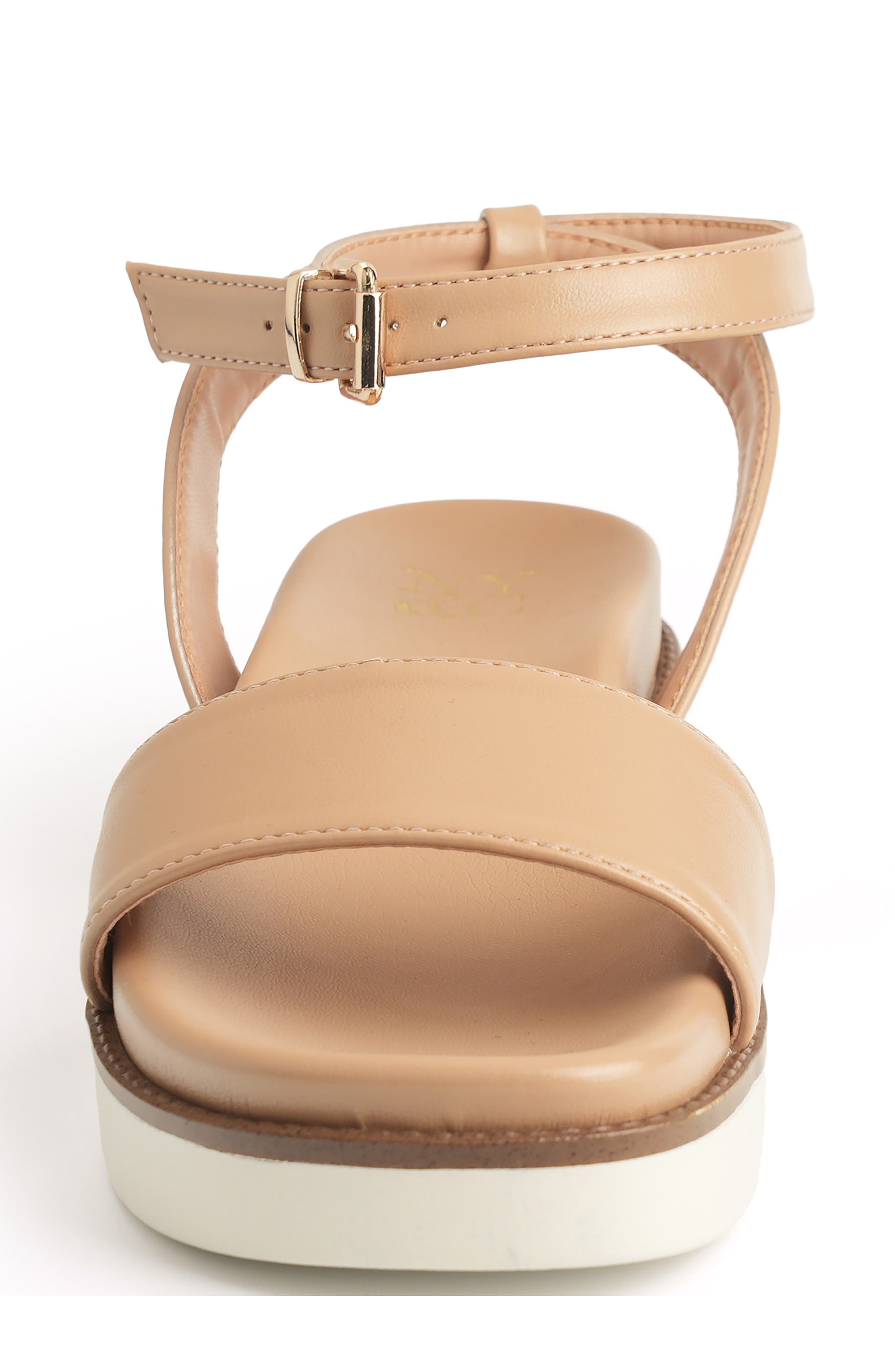 Charli Ankle Strap Platform Sandal, Alternate, color, TAN
