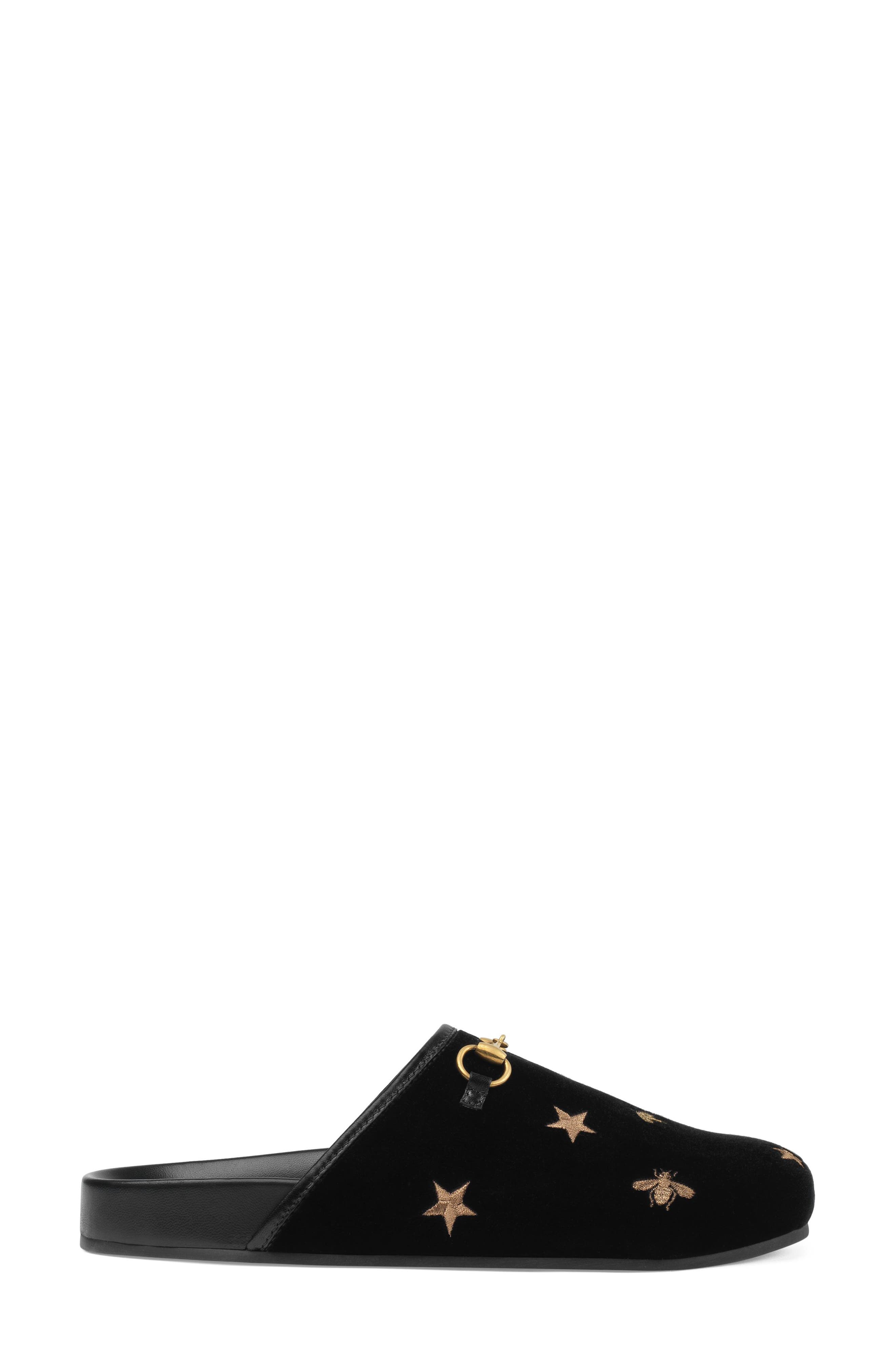 Gucci New River Embroidered Mule, Alternate, color, 
