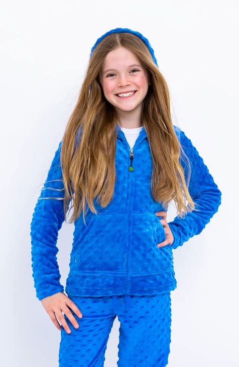 Minky Bubble Zip Hoodie (Big Kid)