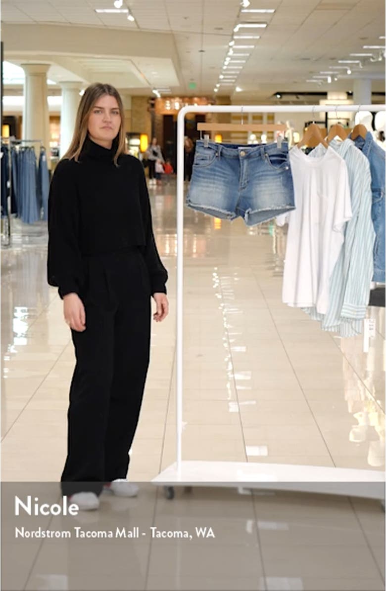 Aubrey High Waist Cutoff Denim Shorts, sales video thumbnail