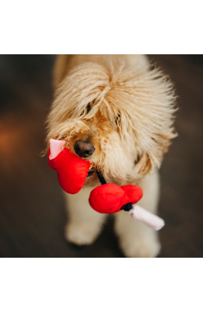 P.L.A.Y. Puppy Love, Furever Hearts Plush Toy, 2 Squeaker Hearts, Alternate, color, Red