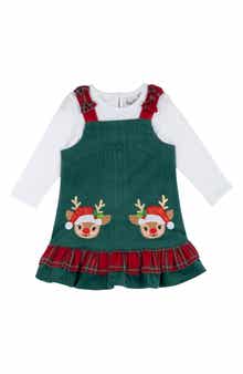 Reindeer Corduroy Jumper & Tee Set
