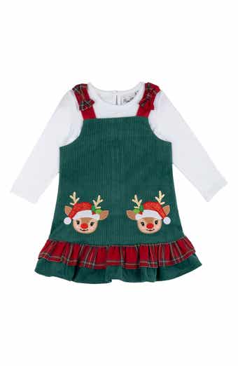 Reindeer Corduroy Jumper & Tee Set