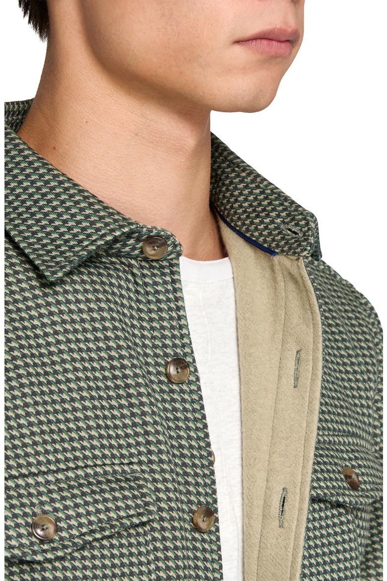 Houndstooth Shirt Jacket, Alternate, color, OLIVE