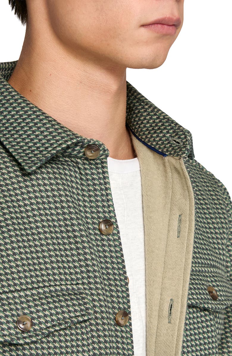 CONSTRUCT Houndstooth Shirt Jacket, Alternate, color, Olive