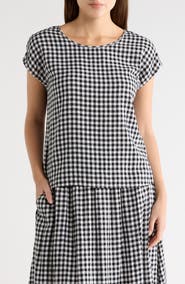 Caslon® Yarn Dye Linen Blend Top