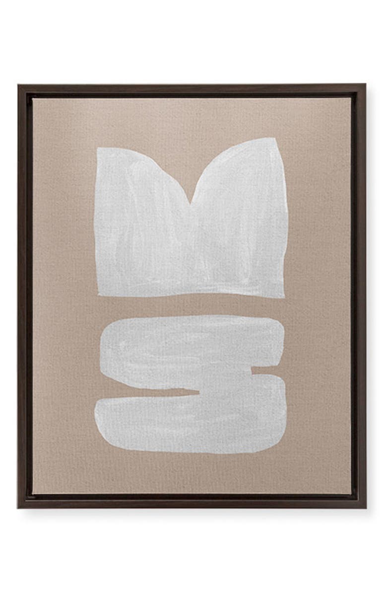 Deny Designs 'Mid Century Brown' by Orara Studio Framed Wall Art, Main, color, 