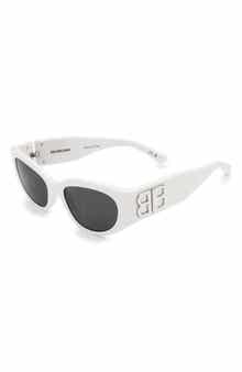 55mm Mirrored Round Sunglasses