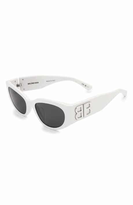 55mm Mirrored Round Sunglasses