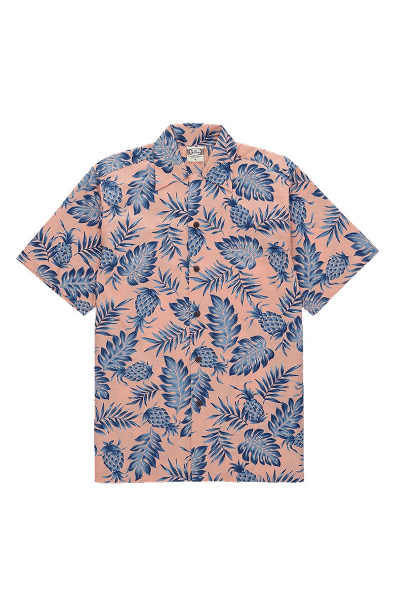 Fortela Pineapple Print Shirt, Main, color, Coral