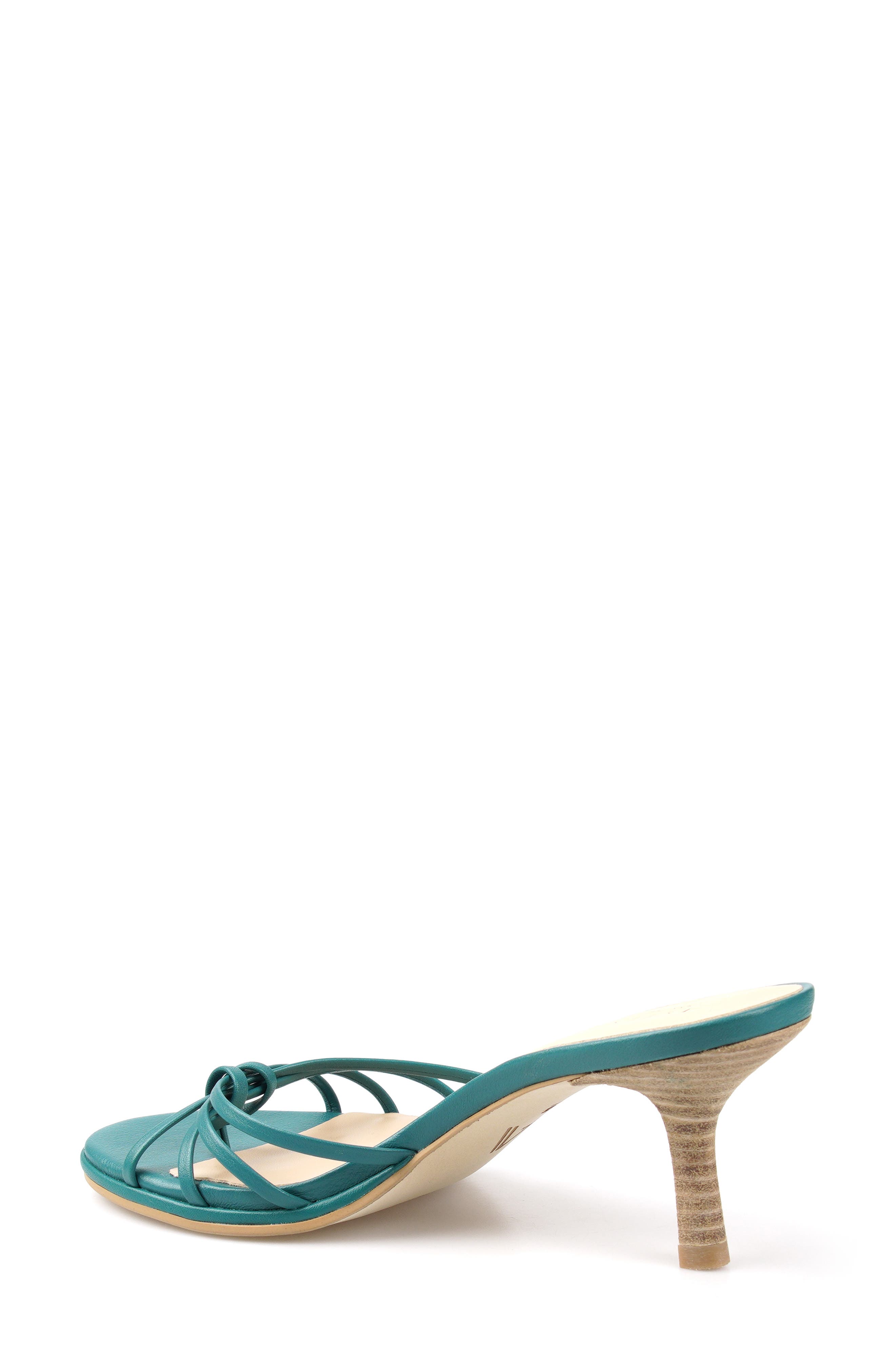Lingerr Leather Kitten Heel Sandal, Alternate, color, TEAL LEATHER