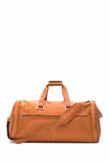 DAVID KING AND CO Extra Large Multi Pocket Leather Duffle Bag