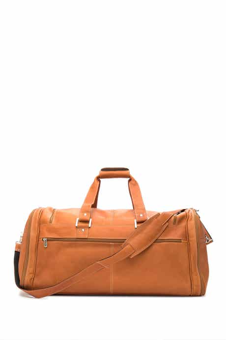DAVID KING AND CO Extra Large Multi Pocket Leather Duffle Bag