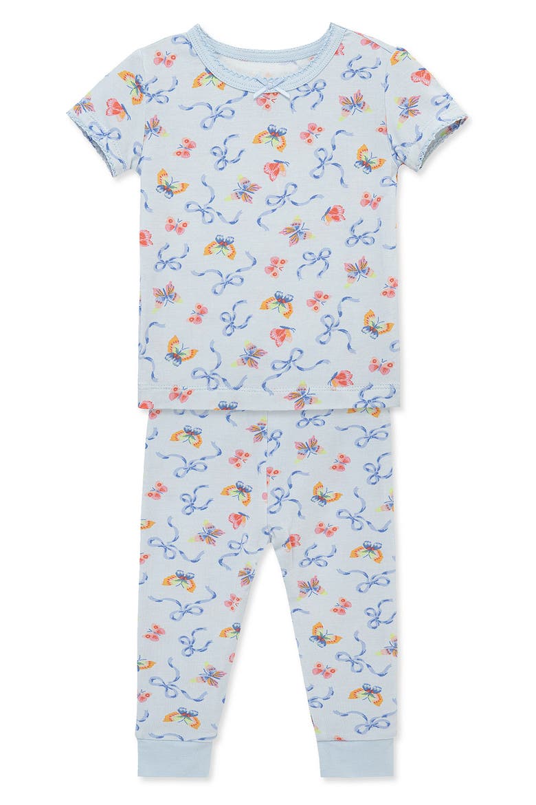 2-Pack Bows Stretch Viscose Pajamas Set, Alternate, color, BLUE