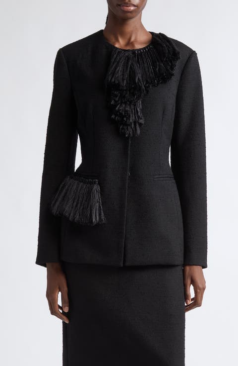 Matilde Virgin Wool Blend Fringe Jacket