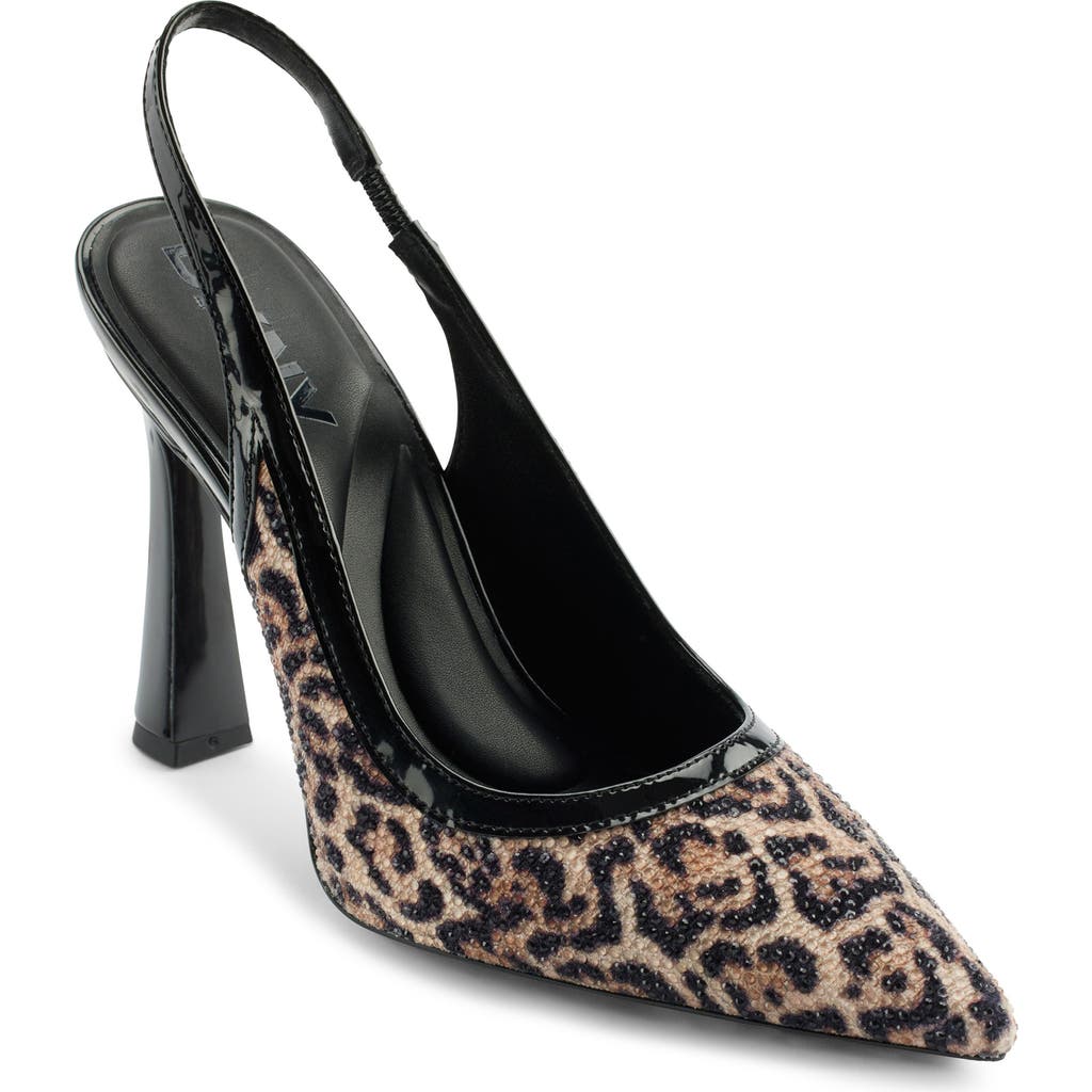 Dkny Cinette Slingback Pointed Toe Pump In Black