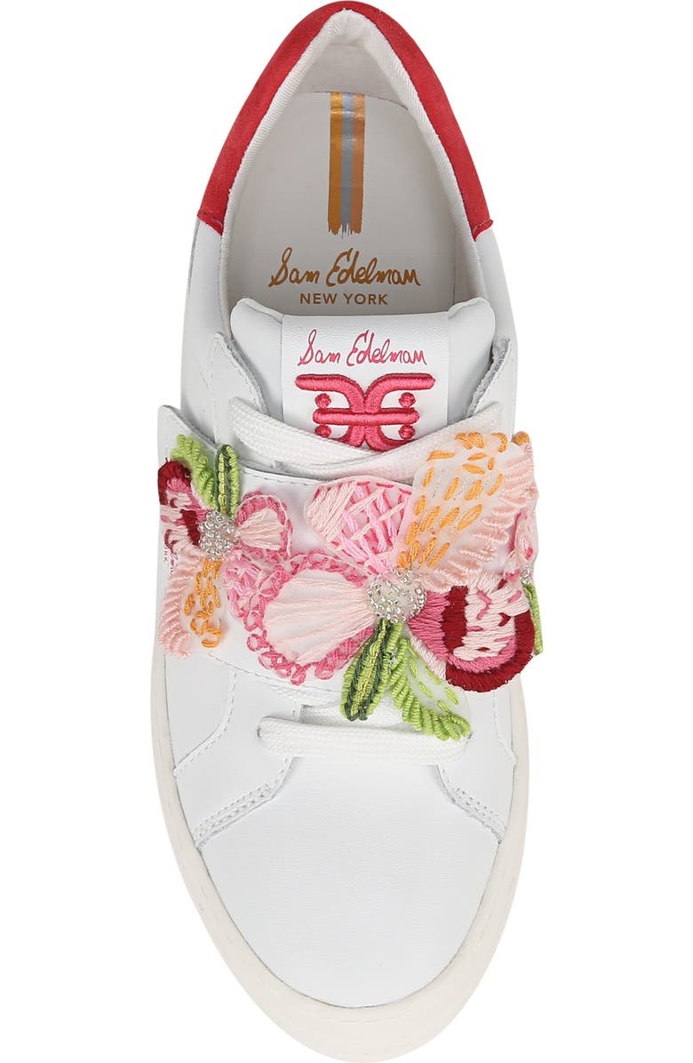 Sam Edelman Wendy Floral Embroidery Platform Sneaker, Alternate, color,