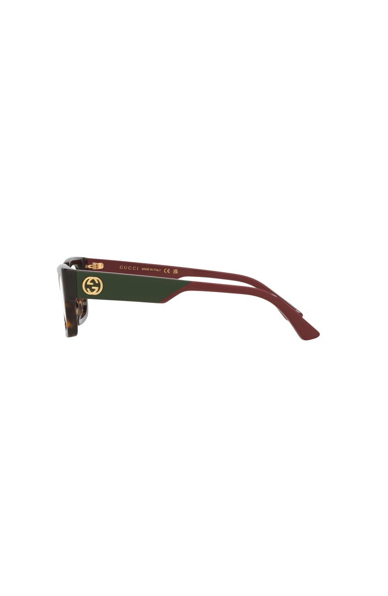 Gucci 50mm Cat Eye optical glasses, Alternate, color, Tortoise