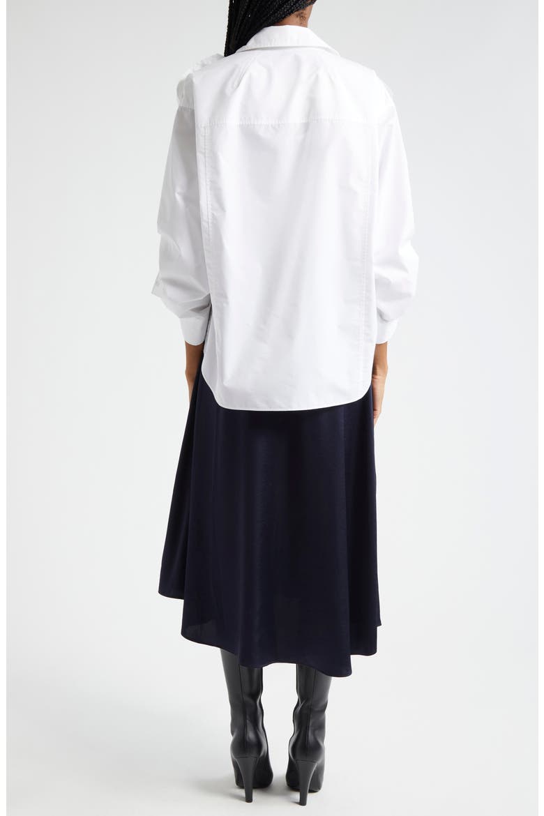 Relaxed Drape Shirtdress, Alternate, color, WHITE