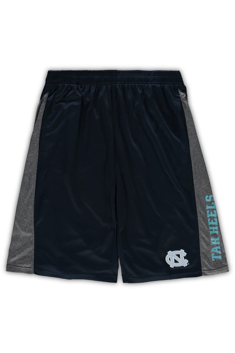 Men's Navy North Carolina Tar Heels Big & Tall Textured Shorts, Alternate, color, Navy