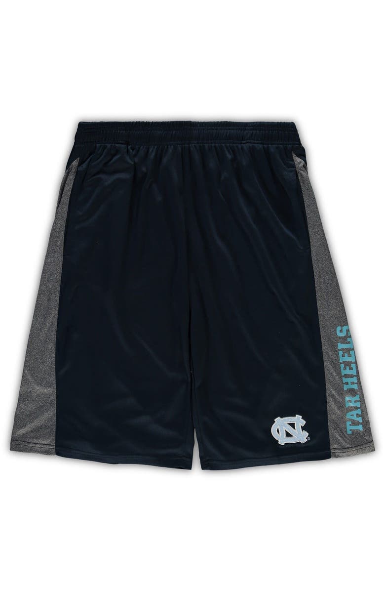 PROFILE Men's Navy North Carolina Tar Heels Big & Tall Textured Shorts, Alternate, color, 