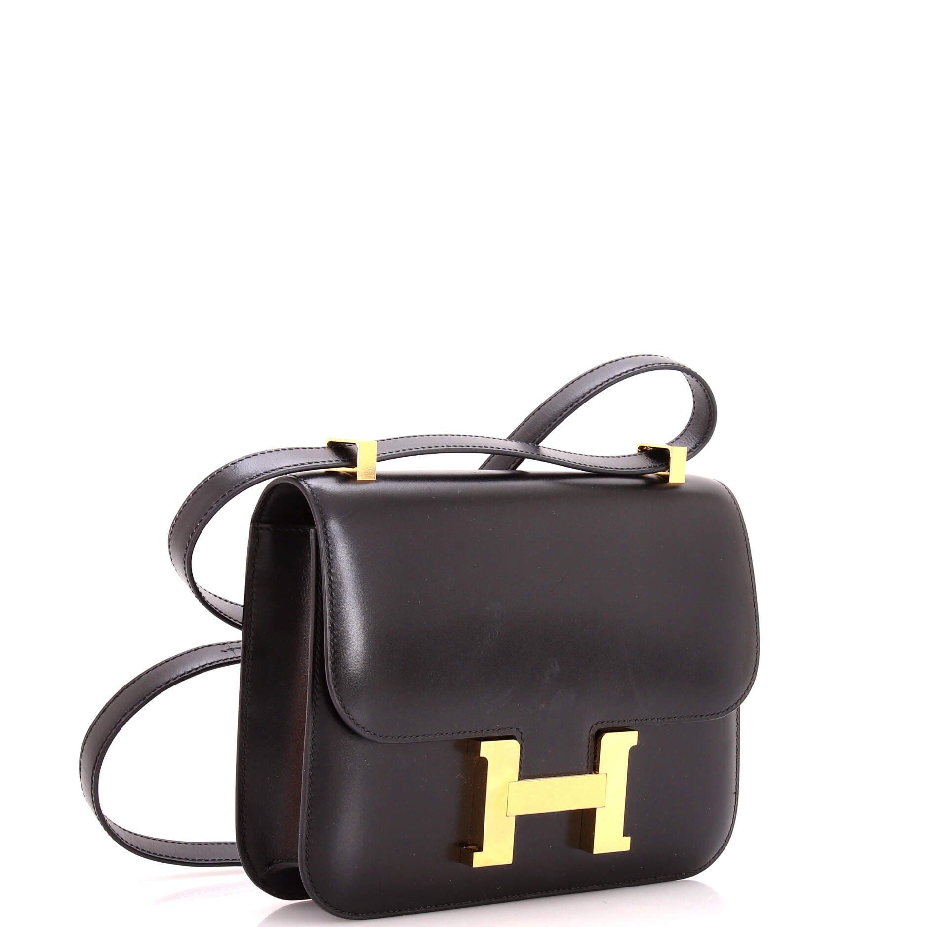 Pre-Owned Hermes Constance NM Bag Box Calf 24, Alternate, color, Noir