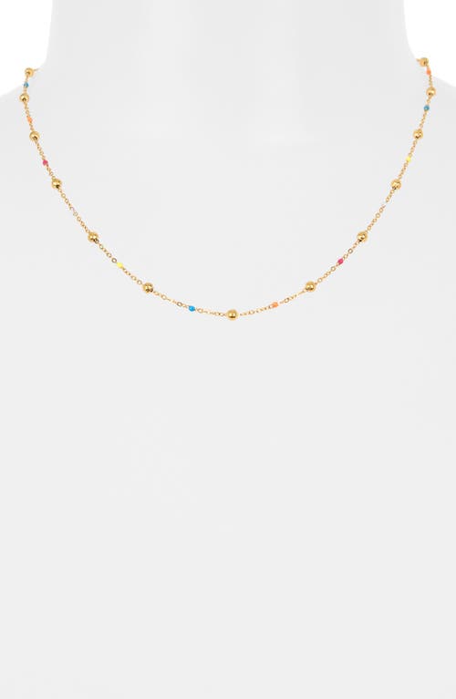 Knotty Delicate Station Chain Necklace In Gold