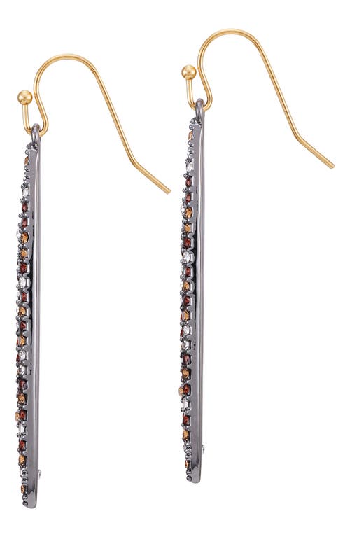 Vince Camuto Pavé Crystal Linear Drop Earrings In Hematite