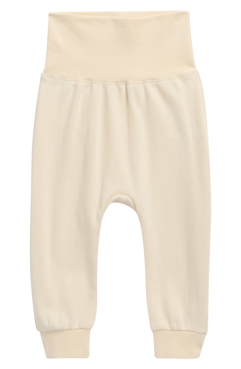 QUINCY MAE Fold Over Pants, Main, color, Natural