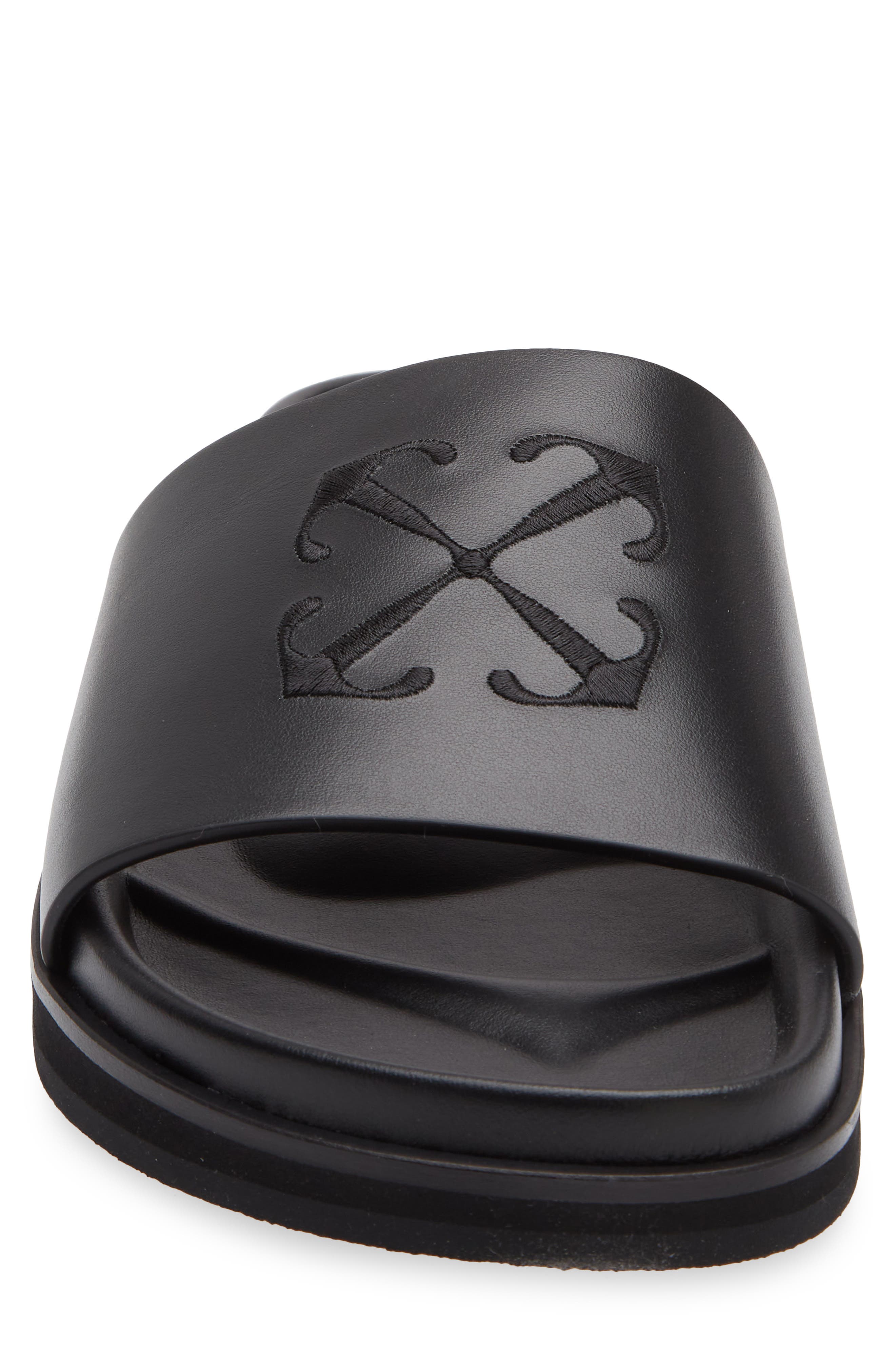 Off-White Pool Time Slide Sandal, Alternate, color, Black Black