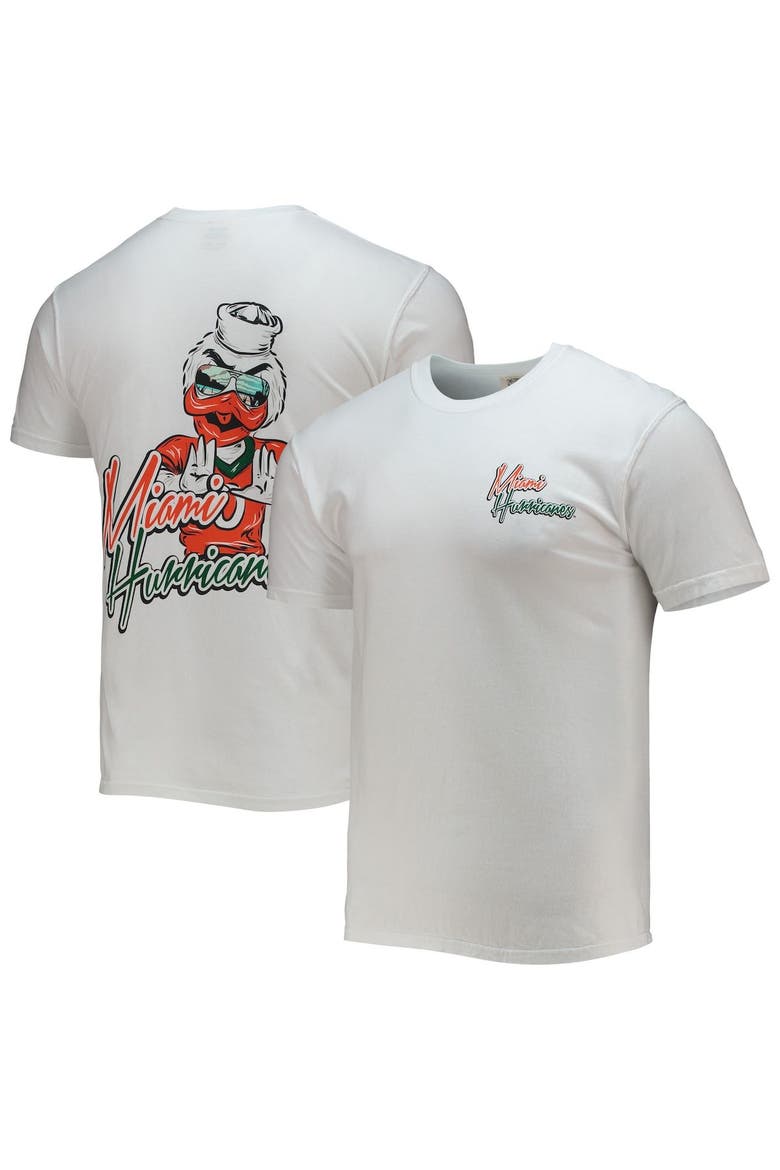 Men's White Miami Hurricanes Mascot Bandana T-Shirt, Main, color, White